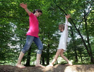 Barfußpark Egestorf Balancierstamm